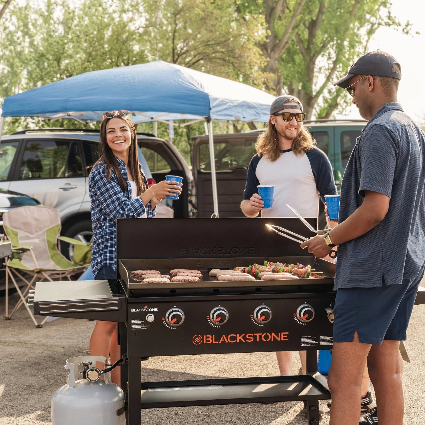 🔥 Blackstone 36" 4-Burner Outdoor Griddle Cooking Station w/ Hard Cover – Perfect for BBQ & Backyard Feasts
