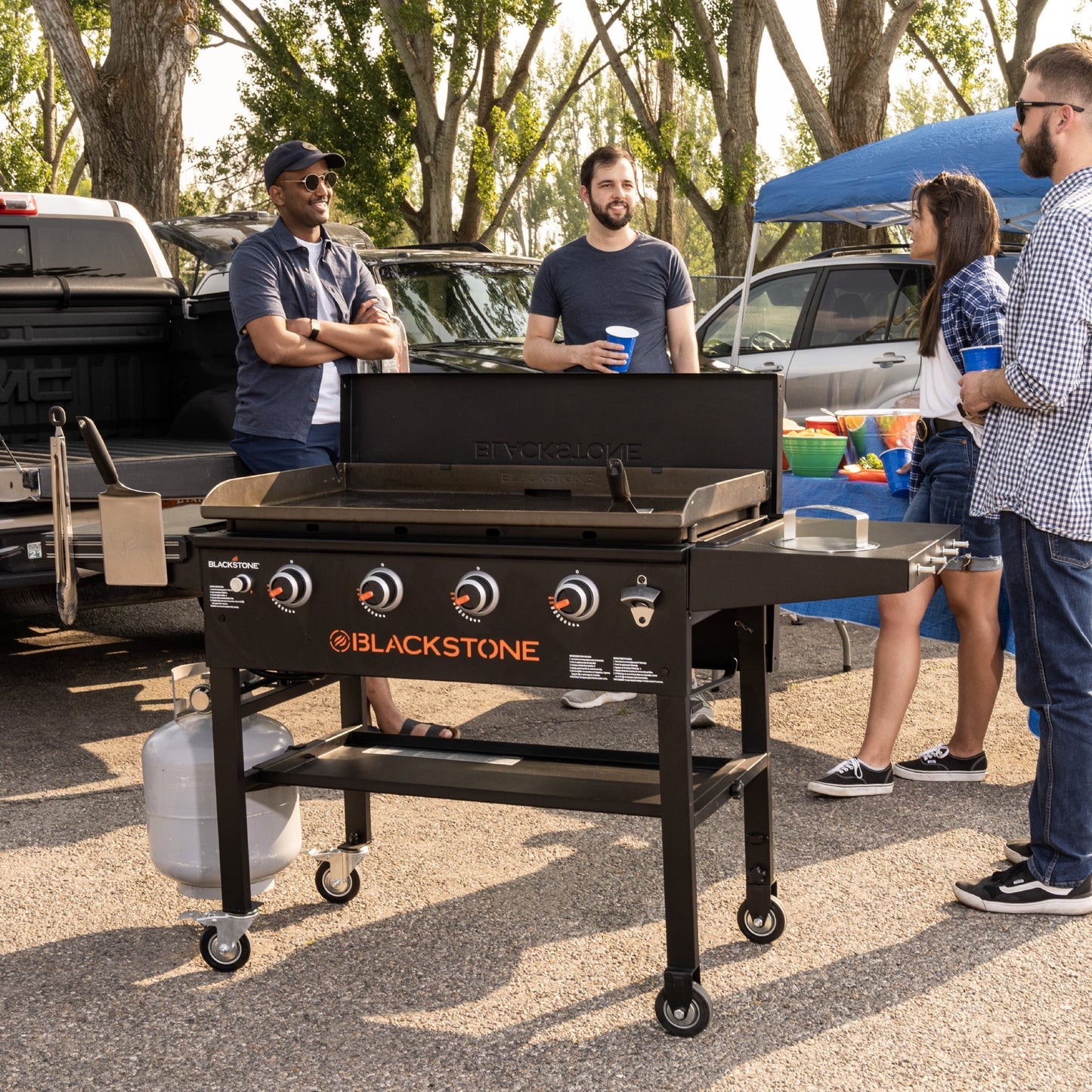 🔥 Blackstone 36" 4-Burner Outdoor Griddle Cooking Station w/ Hard Cover – Perfect for BBQ & Backyard Feasts